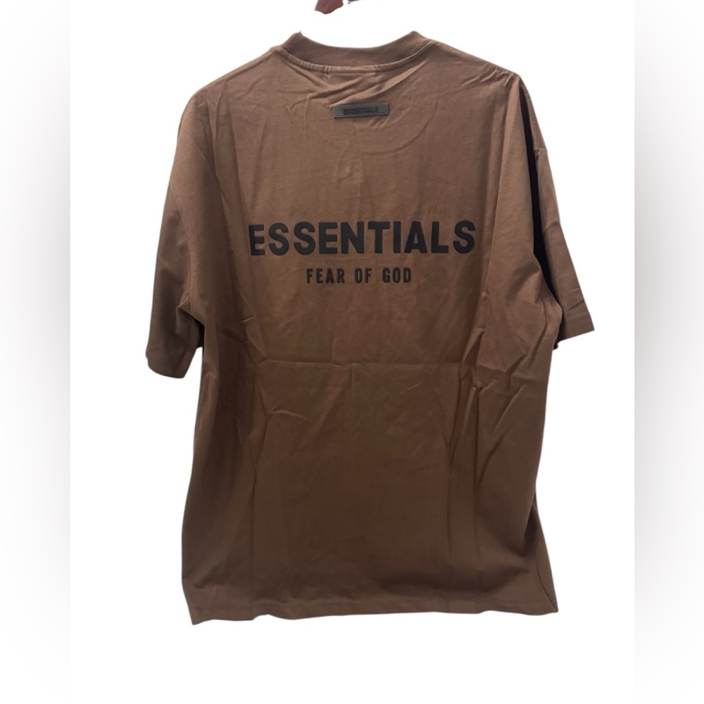 Fear of God Brown Short Sleeve Tee Essentials